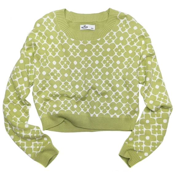 Hollister Women's Soft Knit Crop Sweater or Cardigan How-8 (Medium, 0118-318)