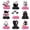 Pink, variant on Halloween Table Centerpieces Decoration 9 Pack Paper Honeycomb Tabletop Ornament Pumpkin Ghost Witch Haunted House Table Topper for Halloween Party Gender Reveal