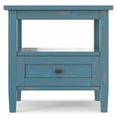 thumbnail image 3 of Simpli Home Warm Shaker Solid Wood 20 inch Wide Transitional End Table in Distressed Coastal Blue, 3 of 8