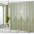 thumbnail image 4 of Ambesonne Vintage Shower Curtain, Medieval Victorian Pattern, 69"Wx84"L, Pale Olive, 4 of 4