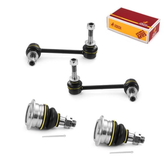 Metrix Premium Chassis Parts - 4 PC Front Sway Bar Stabilizer End Link & Front Upper L/R Ball Joint Kit Fits 03-22 Toyota 4Runner, 07-14 FJ Cruiser, 03-09 GX470, K90677 K90683 K500018
