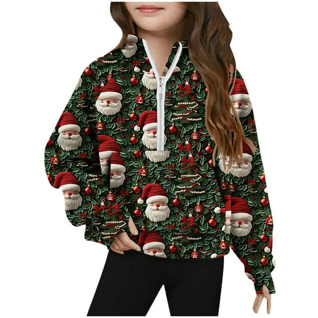 Blusa de manga larga con capucha, cuello redondo, manga larga, corta, sudadera polar para niñas de 5 a 14 años, blusa de poliéster