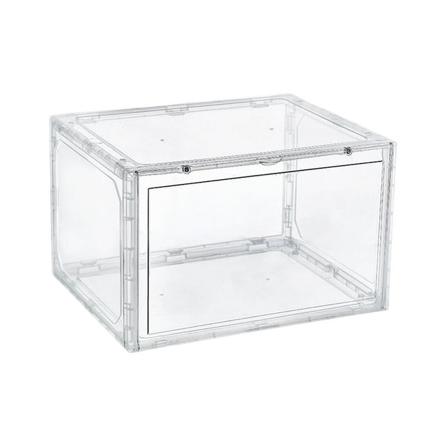 GUOOL Basketball Storage Box Display Case Side Open Shoes Case for Art Supplies Action Transparent