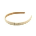 thumbnail image 3 of Elegant Wide Brim PU Leather Hairband Creamy White Headband for Women and Girls, 3 of 7