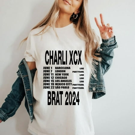 

Charli XCX BRAT Tour 2024 Shirt Charli XCX Fan Shirt Charli xcx 2024 Concert Shirt Brat 2024 Concert Shirt