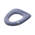 thumbnail image 2 of 12 Inch Handle Toilet Seat Mat Knitted Cotton Thread Washable Cover Universal Design for All Seasons Soft Warm Cushion for Bathroom Comfort, 2 of 3