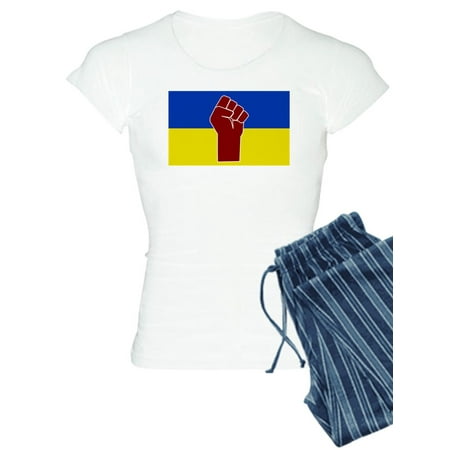 

CafePress - Ukrainian Flag With Fist Pajamas - Women s Light Pajamas