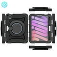 thumbnail image 5 of 3-in-1 Case for Apple iPad Mini 2021 (8.3 Inch, 6th Generation) Tablet - Shockproof Drop Proof Rugged Cover, Built-in Pencil Holder /Kickstand /Handle, Protective Hard Shell (Black), 5 of 8