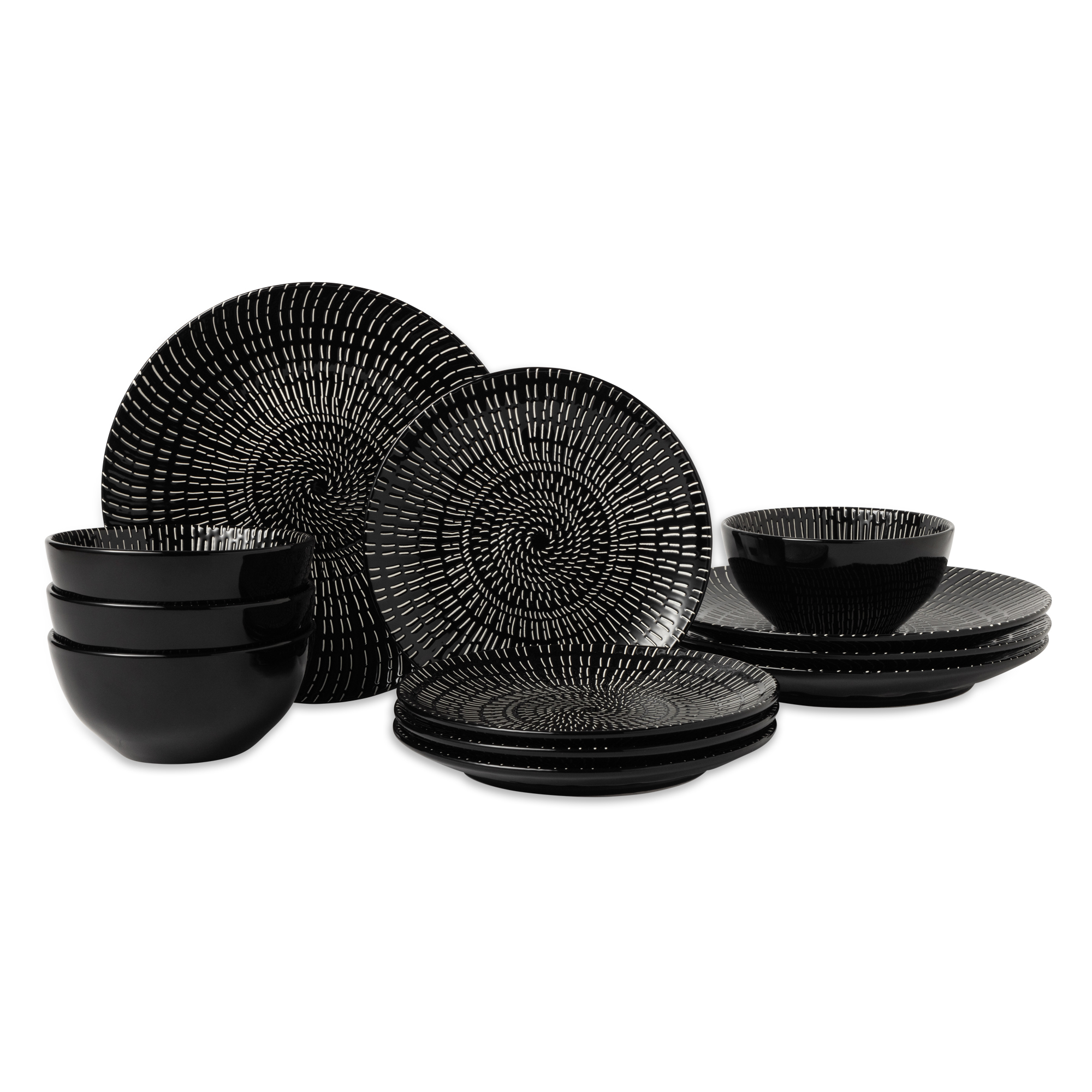 Thyme & Table Maddox 12-Piece Stoneware Dinnerware Set