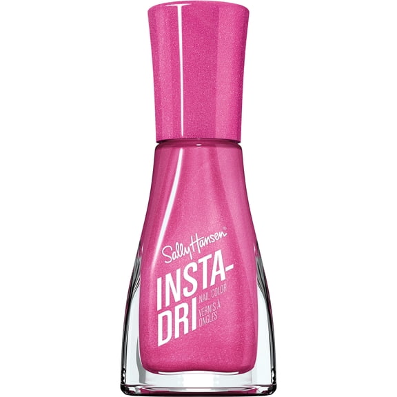 Sally Hansen Insta-Dri Nail Color, Pumped Up Pink, 3-in-1 Formula, Color Nail Polish, 0.31 Oz, Quick Dry Nail Polish, Nail Polish, Top Coat Nails, Full Coverage Formula, One Stroke, One Coat