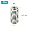 thumbnail image 2 of Unique Bargains Adaptateurs de Filetage Manchon Réducteur Écrou 20 Pcs M5x0.8 Mâle à M2x0.4 Femelle Réparation Insert Écrou 10mm, 2 of 7