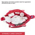thumbnail image 2 of Vedustute Baby Diaper Bag for Hospital Large Capacity Mommy Diaper Bags tote with Holders for Stroller & Wipeable Diaper Changing Pad, Red, 2 of 5