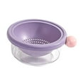 thumbnail image 4 of WeiLaiKeQi Kitchen Strainer Colander Bowl Berry Pasta Salad 2 in 1 Kitchen Colander Set Violet 18x7.5cm, 4 of 9