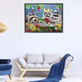 thumbnail image 3 of Cuadros Decorativos Diamante pintura 5D valla mapaches DIY taladro redondo completo mosaico (A2073) Tmvgtek embutido en tela, 3 of 6