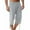 Gray, variant on qolati Mens Cargo Shorts Long Capri Below The Knee Shorts 3/4 Classic Fit Straight Hiking Work Shorts with Pockets