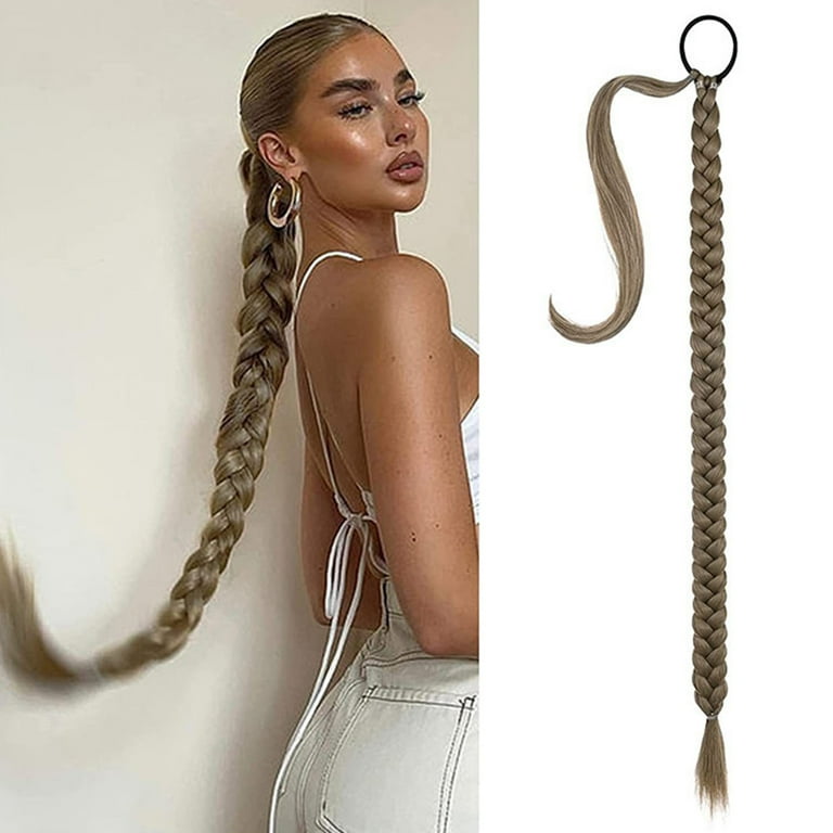 MAX Fake Ponytail Hair Styling Soft Beautiful Braided Ponytail Extensions Long Wig