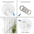 thumbnail image 5 of Marble Sage Green Waterproof Fabric Shower Curtain,Gold White Modern Gradient Ocean Wavy Waterproof Fabric Shower Curtain for Bathroom Curtains Bathtubs Shower Curtains with 12 Hooks Long 72x78in, 5 of 8