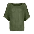 thumbnail image 6 of Womens Short Sleeve Sweaters Scoop Neck Summer Beach Cover up Casual Crochet Hollow Out Knit Tops Pullover Shirts, 6 of 6
