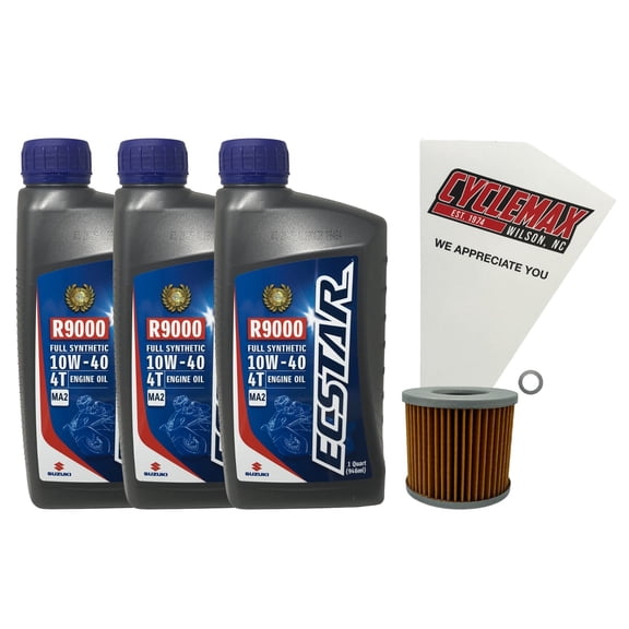 Cyclemax Genuine OEM Full Synthetic Oil Change Kit fits 2001-2009 Suzuki GS-500