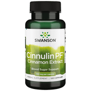 Swanson Cinnulin PF Cinnamon Extract - Herbal Supplement Promoting Blood Sugar Support - Helps Maintain Glucose Levels Already Within the Normal Range - (120 Capsules, 150mg Each)