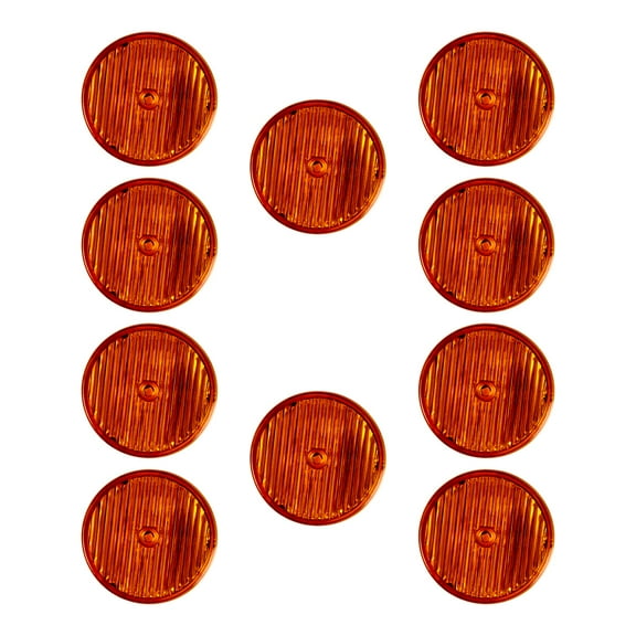 The Trailer Parts Outlet - 2" Round Sealed LED Marker/Clearance Lights - Amber, Case (10)