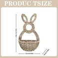 thumbnail image 2 of Wicker Easter Bunny Basket Hanging Wall Pocket, Hand Woven Bunny Wall Hanging, Front Door Basket Hanger for Spring Decor, Indoor Outdoor Easter Decorations, Rustic Farmhouse Wall Decor, 2 of 6