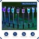 thumbnail image 5 of Paquete de 10 luces solares de jardín que cambian de color, impermeables, solares recargables, luces exteriores de acero inoxidable para iluminación de caminos, 5 of 5