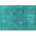 thumbnail image 1 of Ahgly Company Indoor Rectangle Abstract Turquoise Blue Modern Area Rugs, 3' x 5', 1 of 4