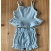 ZIYIXIN Baby Girl Camisole Top+ Shorts, Bow Fold Decoration Elastic Waist