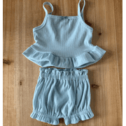 Binpure Baby Girl Camisole Top+ Shorts, Bow Fold Decoration Elastic Waist