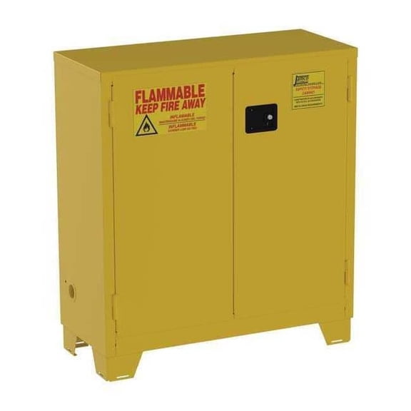 Jamco Flammable Safety Cabinet,30 Gal.,Yellow FS30YP