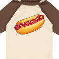 thumbnail image 4 of Inktastic Hot Dog Illustration with Mustard Onions and Ketchup Boys or Girls Long Sleeve Baby Bodysuit, 4 of 5