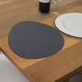 thumbnail image 3 of IH Casa Decor Reversible Pleather Pebble Placemat Grey - Ensemble De 12, 3 of 4