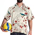 thumbnail image 4 of Tree Men's Short Sleeve Hawaiian Beach Shirt Casual Printed Button Down Summer Unisex Casual Shirt, 4 of 6