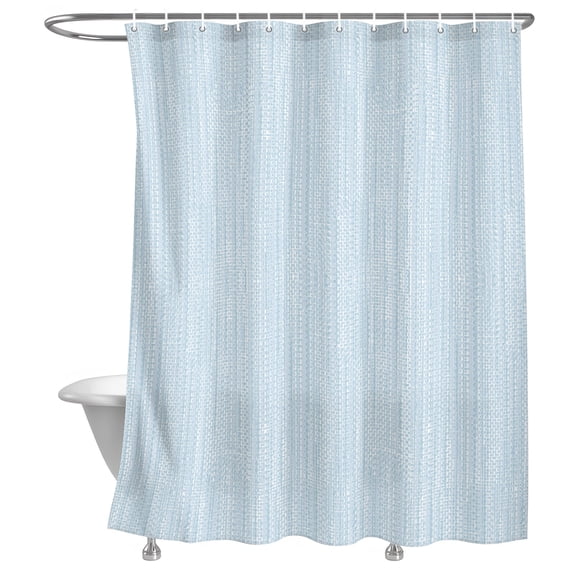 Light Blue Shower Curtain, Country Vintage Minimalist Solid Color Backdrop Lightweight Waterproof Fabric Shower Curtain with Rustproof Grommets for Bathroom Bathtub 54x78in