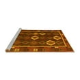 thumbnail image 2 of Ahgly Company Machine Washable Indoor Round Oriental Yellow Traditional Area Rugs, 8' Round, 2 of 4