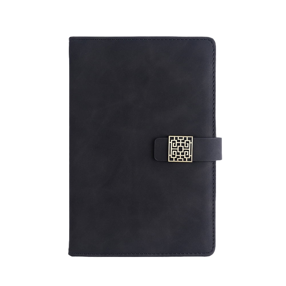 Faux Leather Cover Notebook A5 Ring Binder Magnetic Button Note