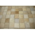 thumbnail image 5 of Multi Beige Brown Cowhide 6X6 Modern Leather Square Rug, 5 of 11