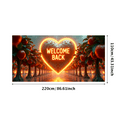 thumbnail image 2 of Vintage Themed Welcome Back Banner with Heart Element Party Decorations Backdrop for Homecoming Celebrations Family Reunions Gatherings Photo Booths, 2 of 7