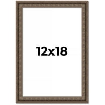12x18 Ornate Brown Real Wood Picture Frame Width 1.5 Inches | Interior Frame Depth 0.5 Inches |