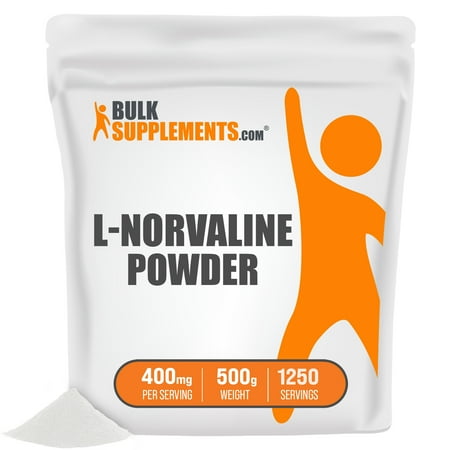 BulkSupplements.com L-Norvaline Powder - Workout Supplement for Men - Muscle Building Supplements - Pure Pump - Pre-Workout Pump (500 Grams)