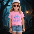 thumbnail image 2 of TOWED22 Cute Retro Halloween Tees Toddler Girls Cute Ghost Graphic Tshirt Spooky Season Short Sleeve Fall Tops,1-2 Y, 2 of 5