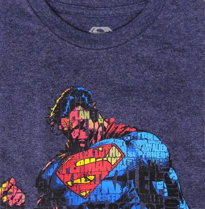 Superman Verbiage Fill Big Men's Graphic Tee - image 2 of 3