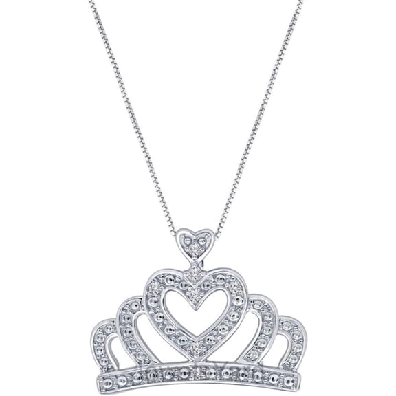 JewelsYard Created Round Cut Sparkling White Diamond 925 Sterling Silver Simple And Elegant Pendant Necklace for Women