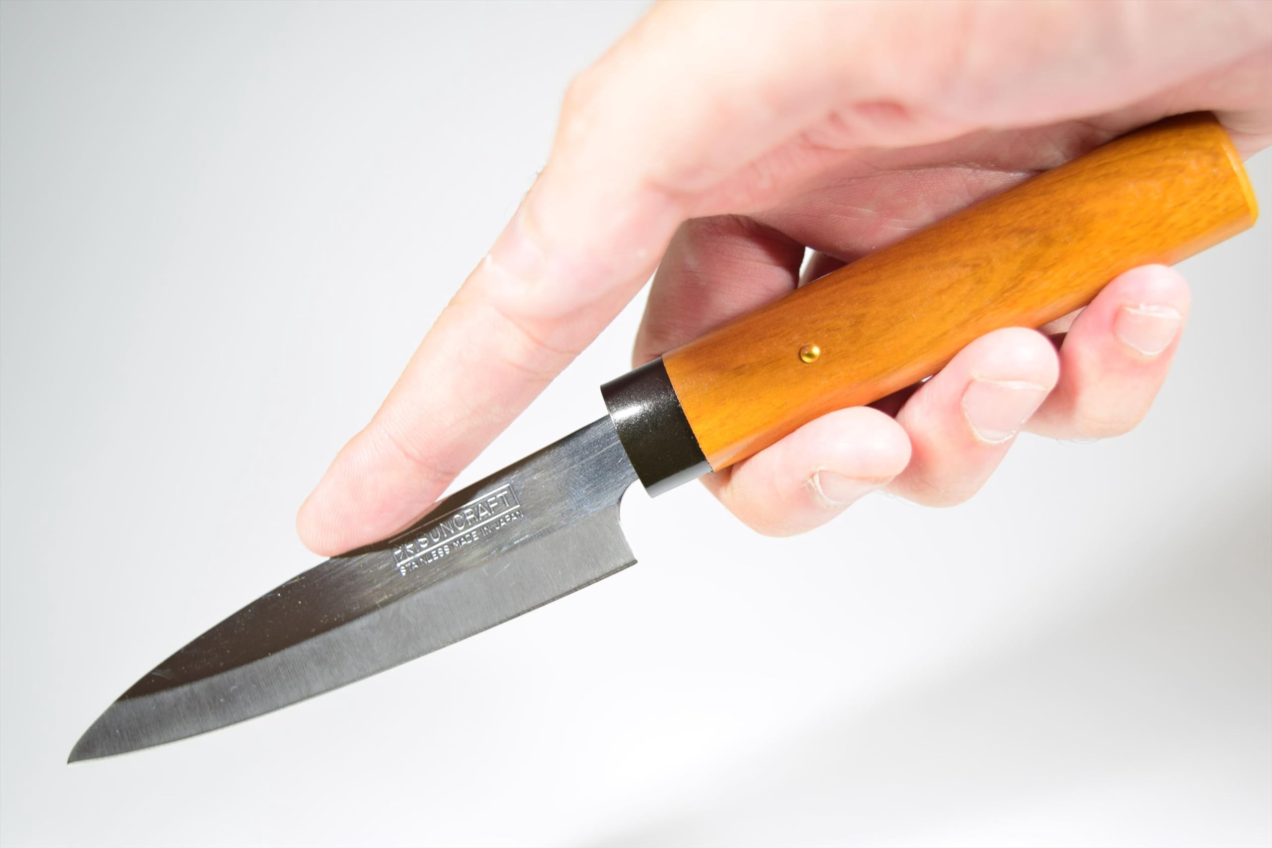 Small Fruit Knife with Wooden Sheath, 8.5-Inch Stainless Steel Utility Knife for Fruit and Vegetable Prep