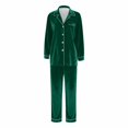 thumbnail image 2 of Christmas Pjs for Family Flannel Pjs Long Sleeve Button down Sleepwear Warm Pajamas Pajamas Family Set, 2 of 7