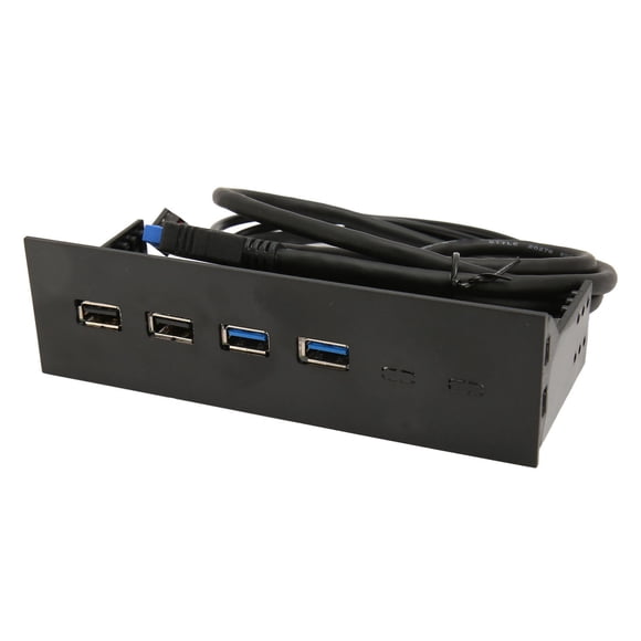 Panel De Expansión De Computadora, Concentrador De Panel Frontal USB Transmisión De Alta Velocidad ABS Fácil De Conectar Para Oficina Para Videos HD