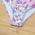 thumbnail image 4 of GYRATEDREAM Toddler Girl's 2 Piece Swimsuit Kids Two Piece Unicorn Print High Waist Bathing Suits Tankini Bikini Set Swimwear for 11-12Y, 4 of 9
