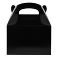 thumbnail image 4 of Restaurantware Gable Gift Boxes 100 Count 8.5 x 4.75 x 5.5 Inches Paper Cardboard Boxes Greaseproof With Handle Recyclable Black Party Favor Boxes For Weddings, 4 of 10