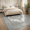 thumbnail image 3 of ODIKA Entryway Vintage Weathered Motif Balanced Tonal Bathroom Dorm for Dining Room, Large Office, Lounge, Non-Slip Chair-Friendly, 3 of 7